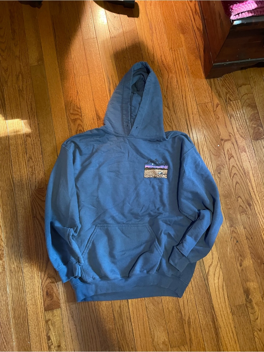 Blue Hooded Sweatshirt